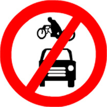 All motor vehicles prohibited
