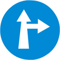 Ahead or turn right
